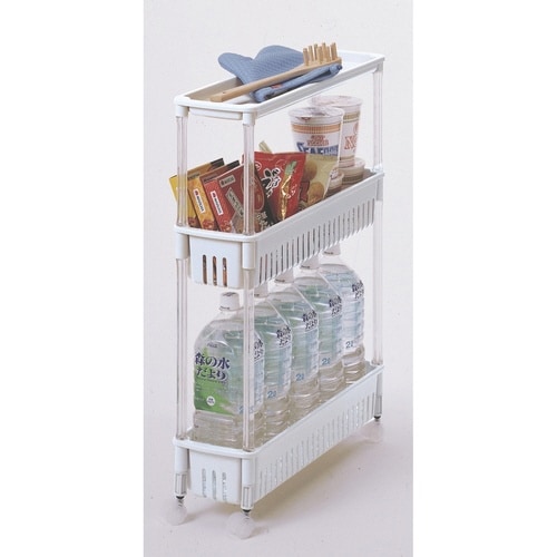 キッチンワゴン ルーチェワゴン 3段 ホワイト