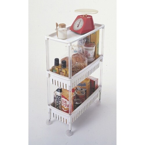 キッチンワゴン ルーチェワゴン 3段 ホワイト