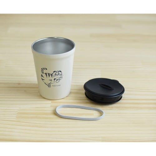 タンブラー フタ付き 260ml グレージュ