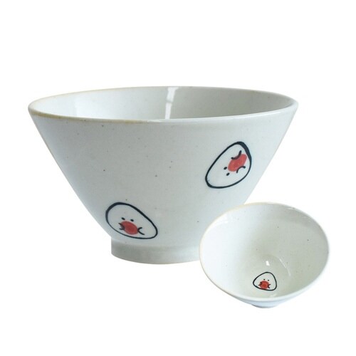 飯碗 11cm ぎゅっとおにぎりさん 陶磁器 梅
