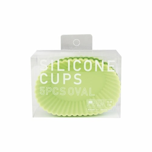 おかずカップ シリコーンカップ オーバル グリーン