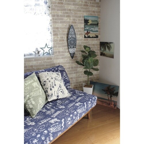 クッションカバー ヴィンテージアロハ ネイビー