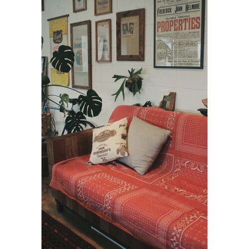 クッションカバー アメリカンレトロ チョコレート