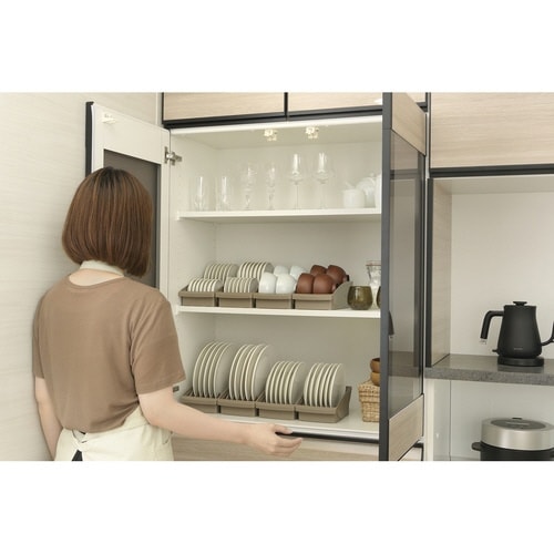 キッチン 収納 トトノ 棚置き用 ブラウン