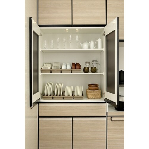 キッチン 収納 トトノ 棚置き用 ブラウン