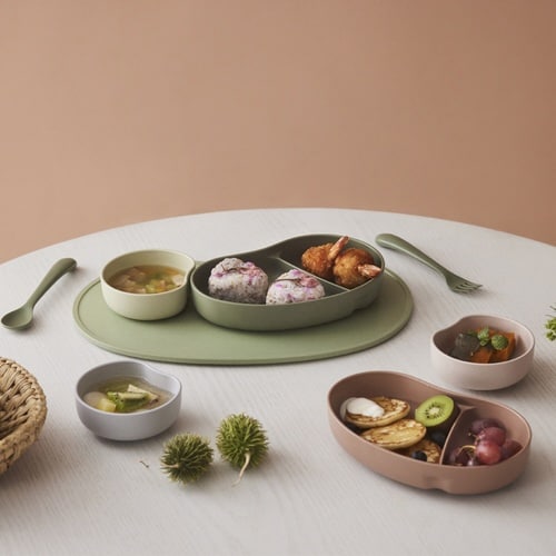 ベビー 食器 SUCSUC グレー