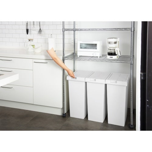 ゴミ箱 45L ユニード ホワイトグレー