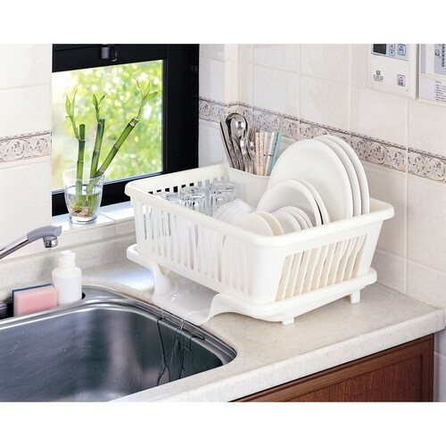 水切りかご 縦型 パールホワイト