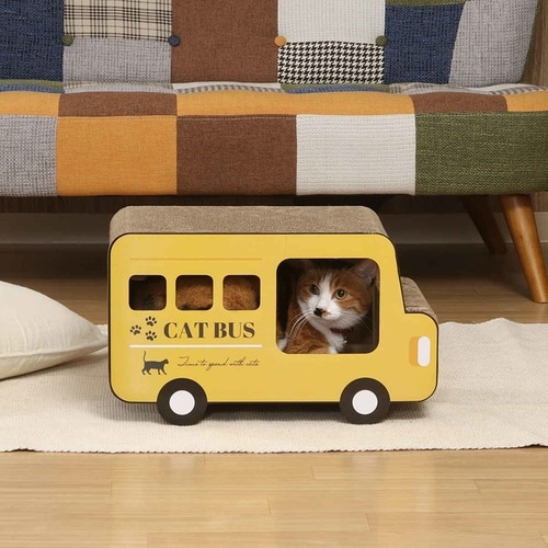 爪とぎ 猫の爪とぎ ロンドンバス 猫 ダンボール