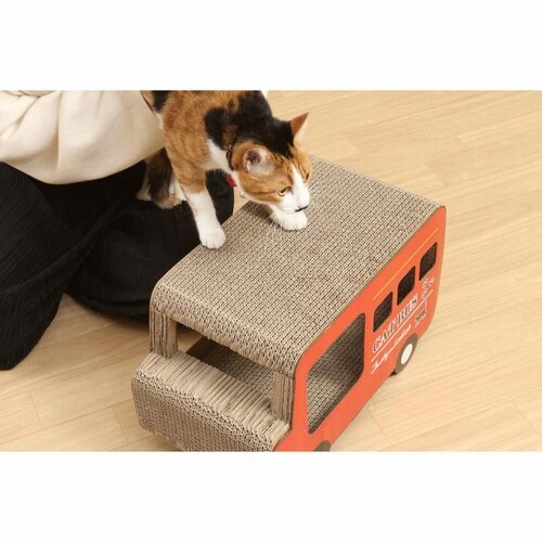爪とぎ 猫の爪とぎ ロンドンバス 猫 ダンボール
