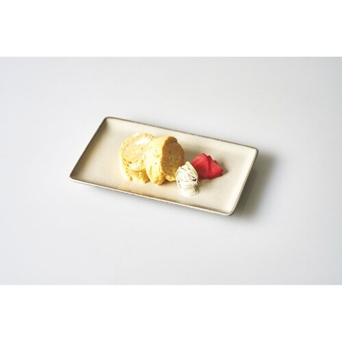 角皿 21cm ナチュラルカラー 磁器 グレー