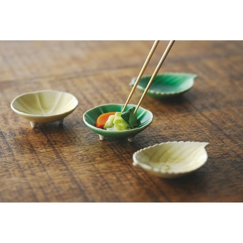 豆皿 ハナイカダ 7cm マーガリート 陶器 黄