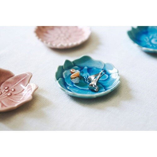 豆皿 ボタン 7cm 形 陶器 瀬戸焼 あさぎ