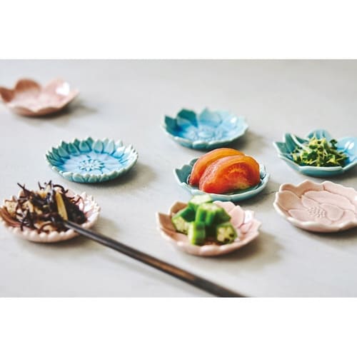 豆皿 アネモネ 7.5cm 形 陶器 さんご