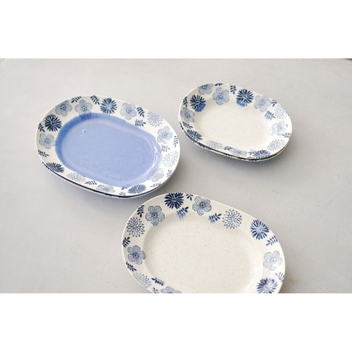 プレート オーバル 26.5cm L ガーデン 白