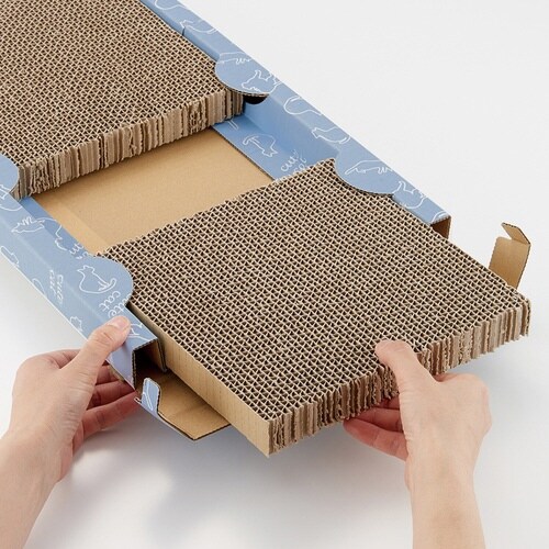 背中のびのび縦型爪とぎ 猫 ハイタイプ