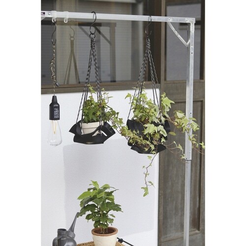 鉢カバー ラバー ポットハンガー S ブラック