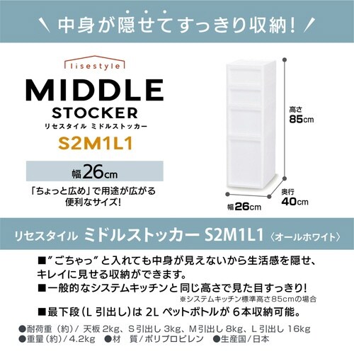 キッチンストッカー LISE S2段M1段L1段