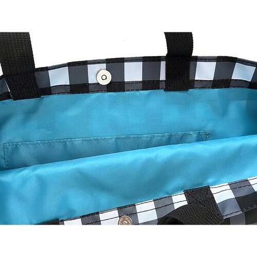 キッズ レッスンバッグ 通園 ギンガムブラック