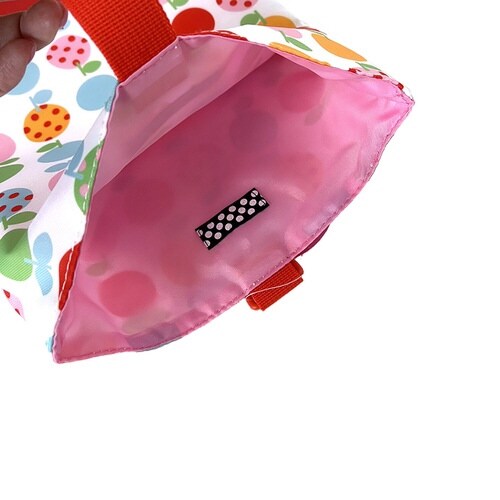 シューズバッグ キッズ ホワイトミニリンゴ