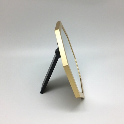 スタンド&ウォールミラー 八角形ミラー ゴールド