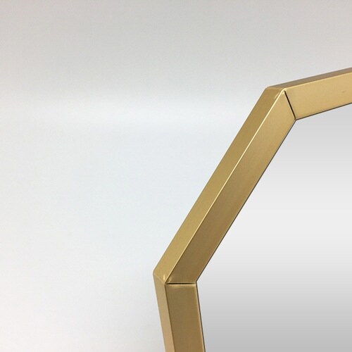 スタンド&ウォールミラー 八角形ミラー ゴールド