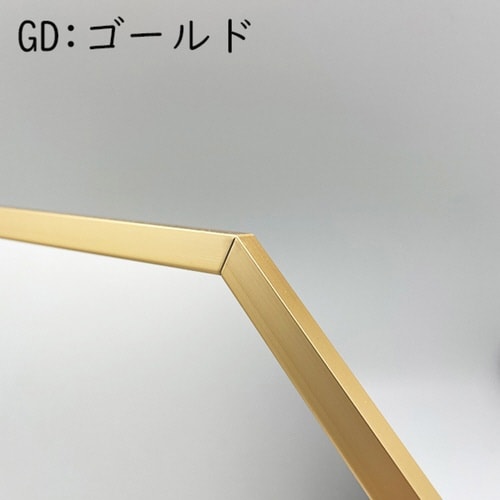 スタンド&ウォールミラー 八角形ミラー ゴールド