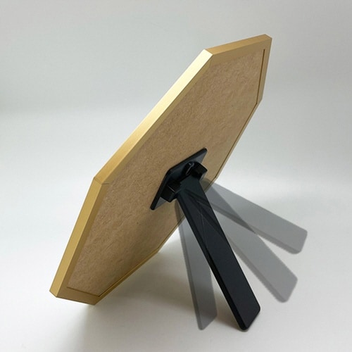 スタンド&ウォールミラー 八角形ミラー ゴールド