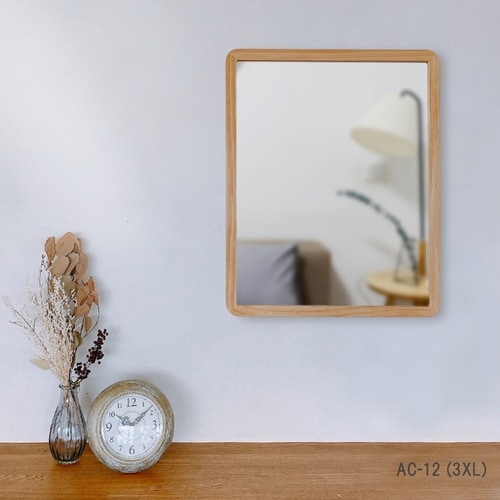 ウォールミラー 木製フレーム ナチュラル