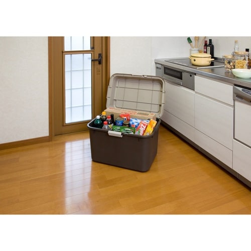 収納ボックス 68L ホームボックス ブラウン