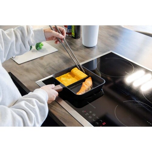 フライパン 仕切り付き IH対応 ブラック