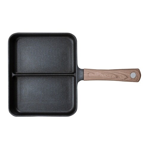 フライパン 仕切り付き IH対応 ブラック