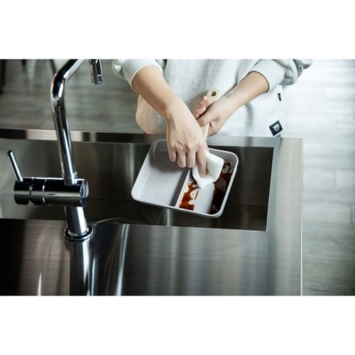 フライパン 仕切り付き IH対応 グレーマーブル