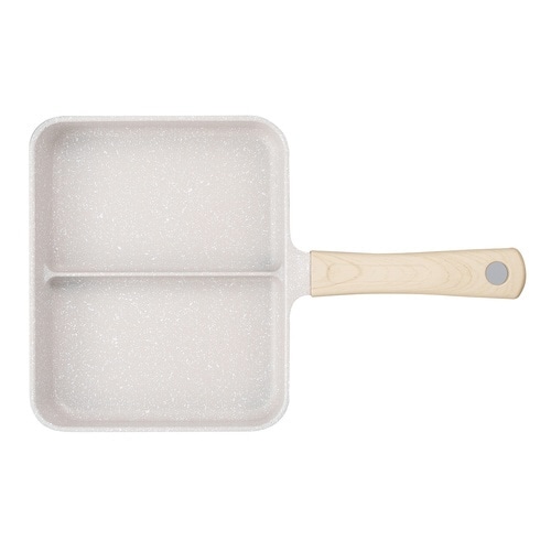 フライパン 仕切り付き IH対応 グレーマーブル