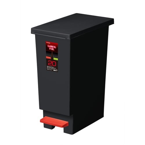 ゴミ箱 20L ゲーミングペール ペダル レッド