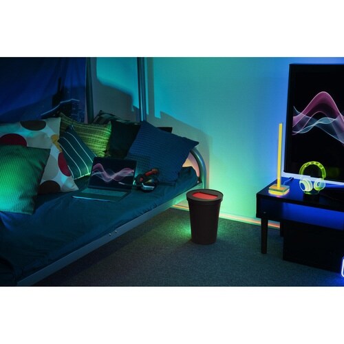 ゴミ箱 7L ゲーミングペール プッシュ レッド