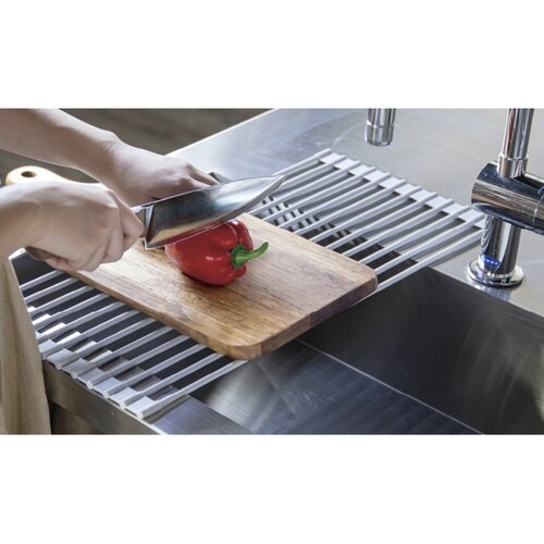 水切りラック 食器にやさしいシリコーン水切り L