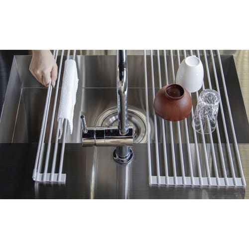 水切りラック 食器にやさしいシリコーン水切り L