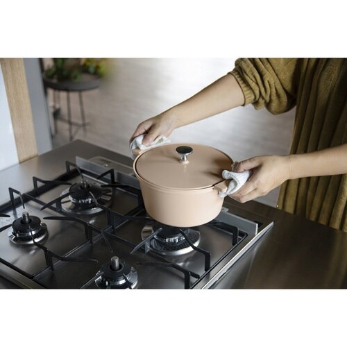 両手鍋 20cm IH対応 copan ベージュ