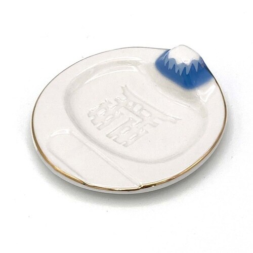 プレート 9cm 富士山 富士山と鳥居