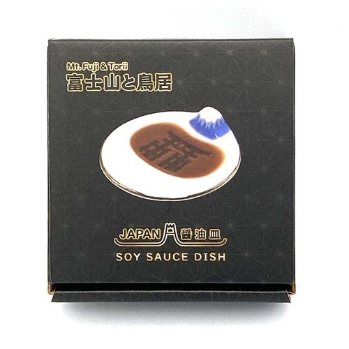 プレート 9cm 富士山 富士山と鳥居