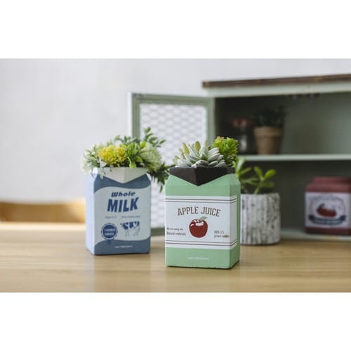 フラワーポット ジュースパックポット グリーン