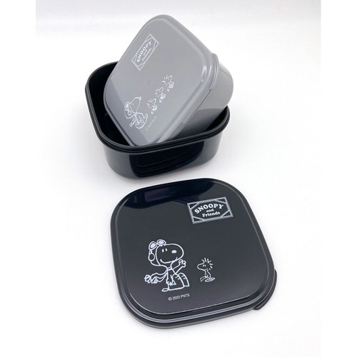 シール容器 2個入り スヌーピーブラック