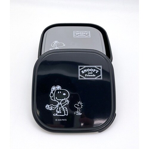 シール容器 2個入り スヌーピーブラック
