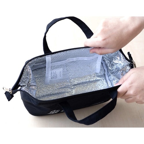 ランチバッグ がま口タイプ スヌーピーブラック