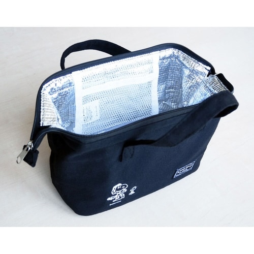 ランチバッグ がま口タイプ スヌーピーブラック