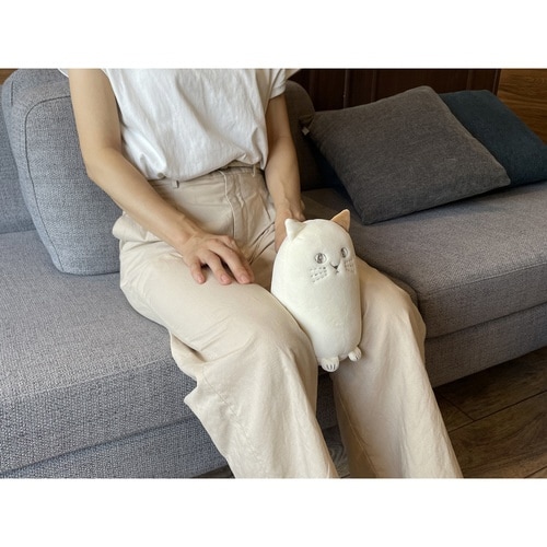 クッション にゃふにゃふ アイボリー