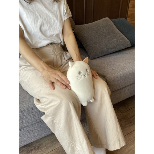 クッション にゃふにゃふ アイボリー