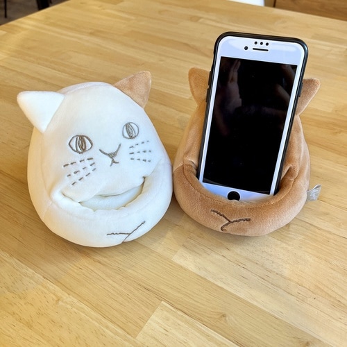 スマホスタンド にゃふにゃふ アイボリー
