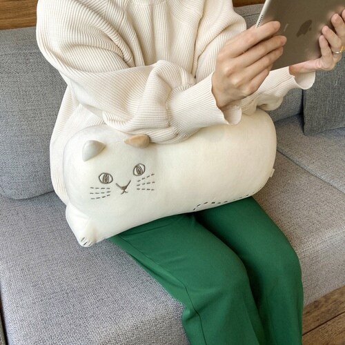 クッション にゃふにゃふ ネコ アイボリー